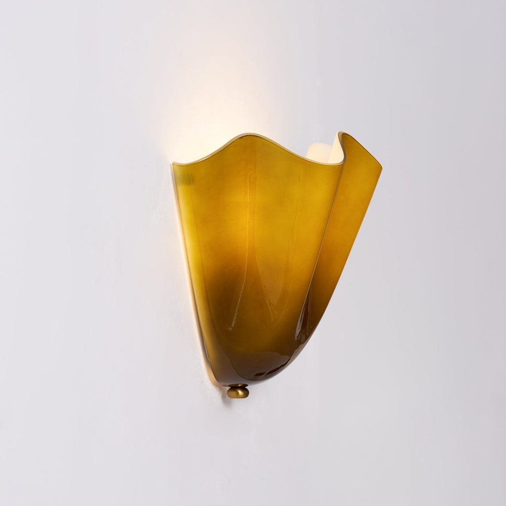 LumenPetal Wall Lamp Hand Blown Glass Mid Century Style