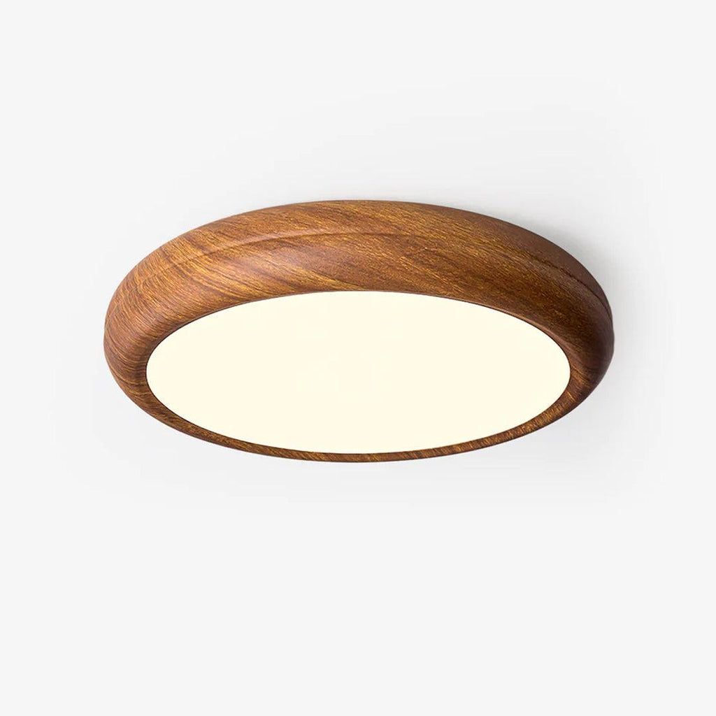 Ardena Nordic Wood Grain Round Ceiling Light for Living Rooms