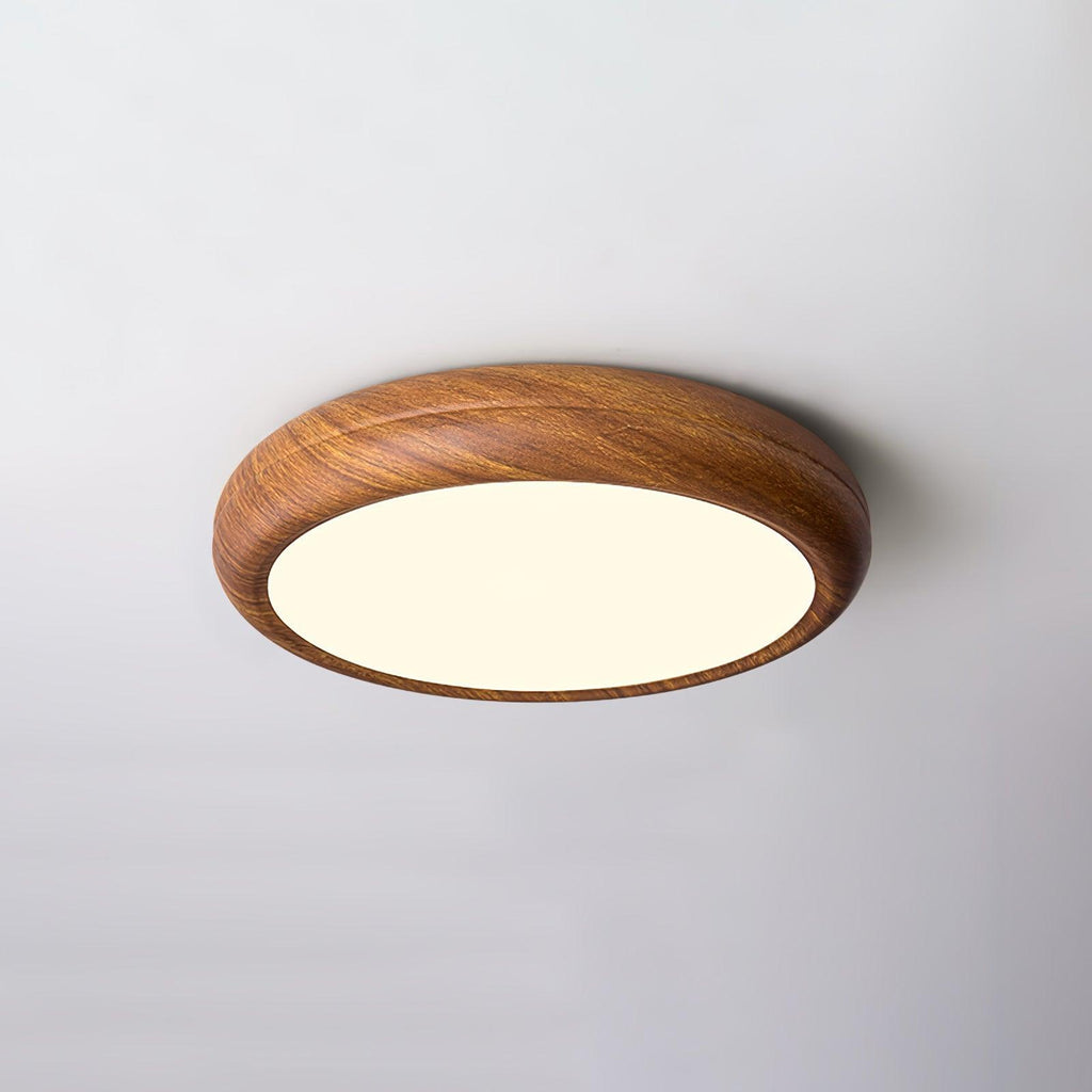 Ardena Nordic Wood Grain Round Ceiling Light for Living Rooms