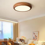 Ardena Nordic Wood Grain Round Ceiling Light for Living Rooms