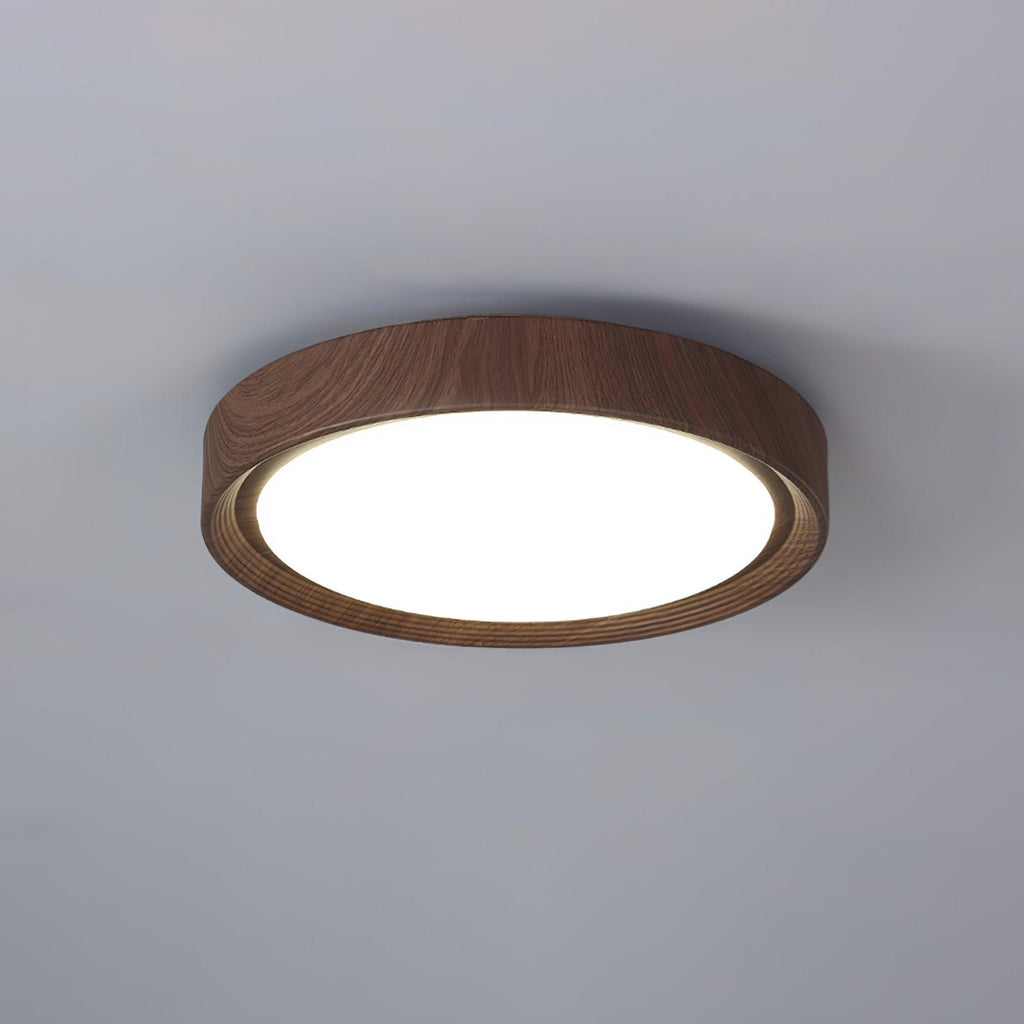 Ardena Nordic Wood Grain Round Ceiling Light for Living Rooms