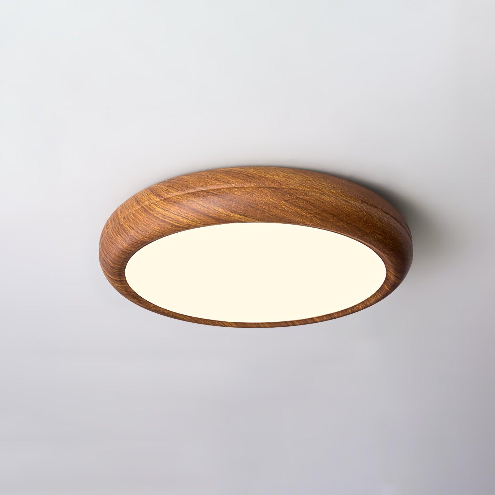 Ardena Nordic Wood Grain Round Ceiling Light for Living Rooms