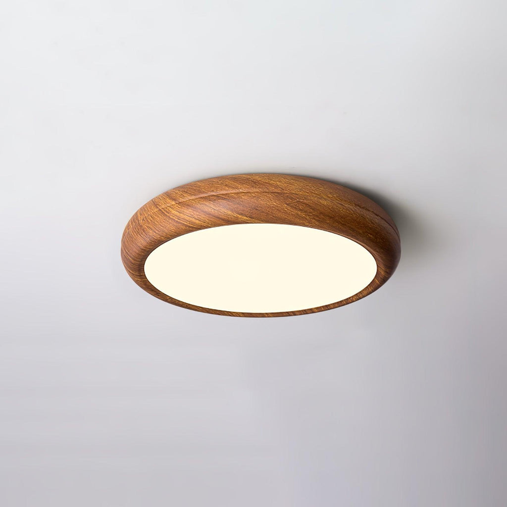 Ardena Nordic Wood Grain Round Ceiling Light for Living Rooms