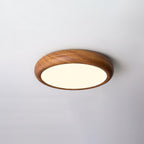 Ardena Nordic Wood Grain Round Ceiling Light for Living Rooms