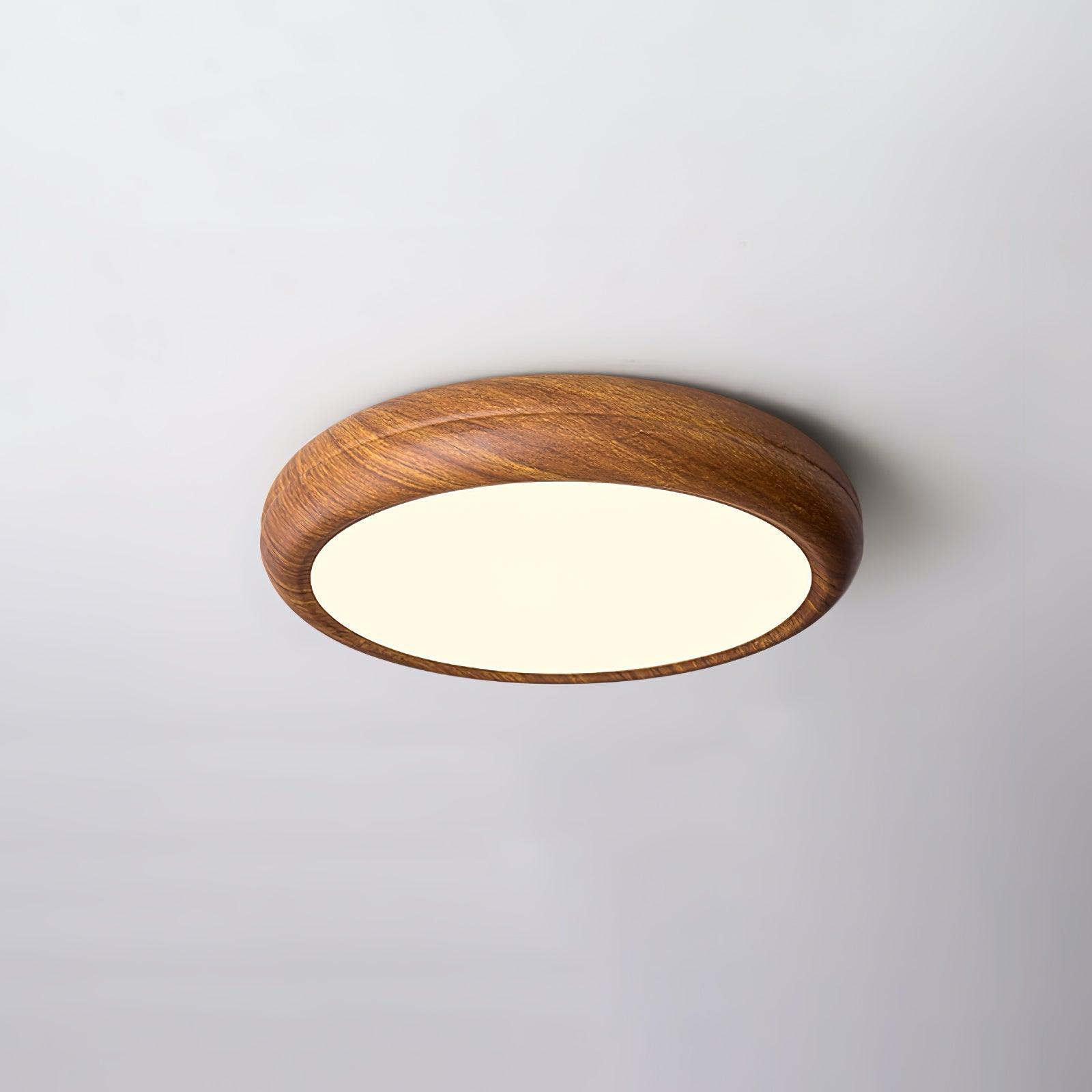 Ardena Nordic Wood Grain Round Ceiling Light for Living Rooms