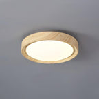 Ardena Nordic Wood Grain Round Ceiling Light for Living Rooms