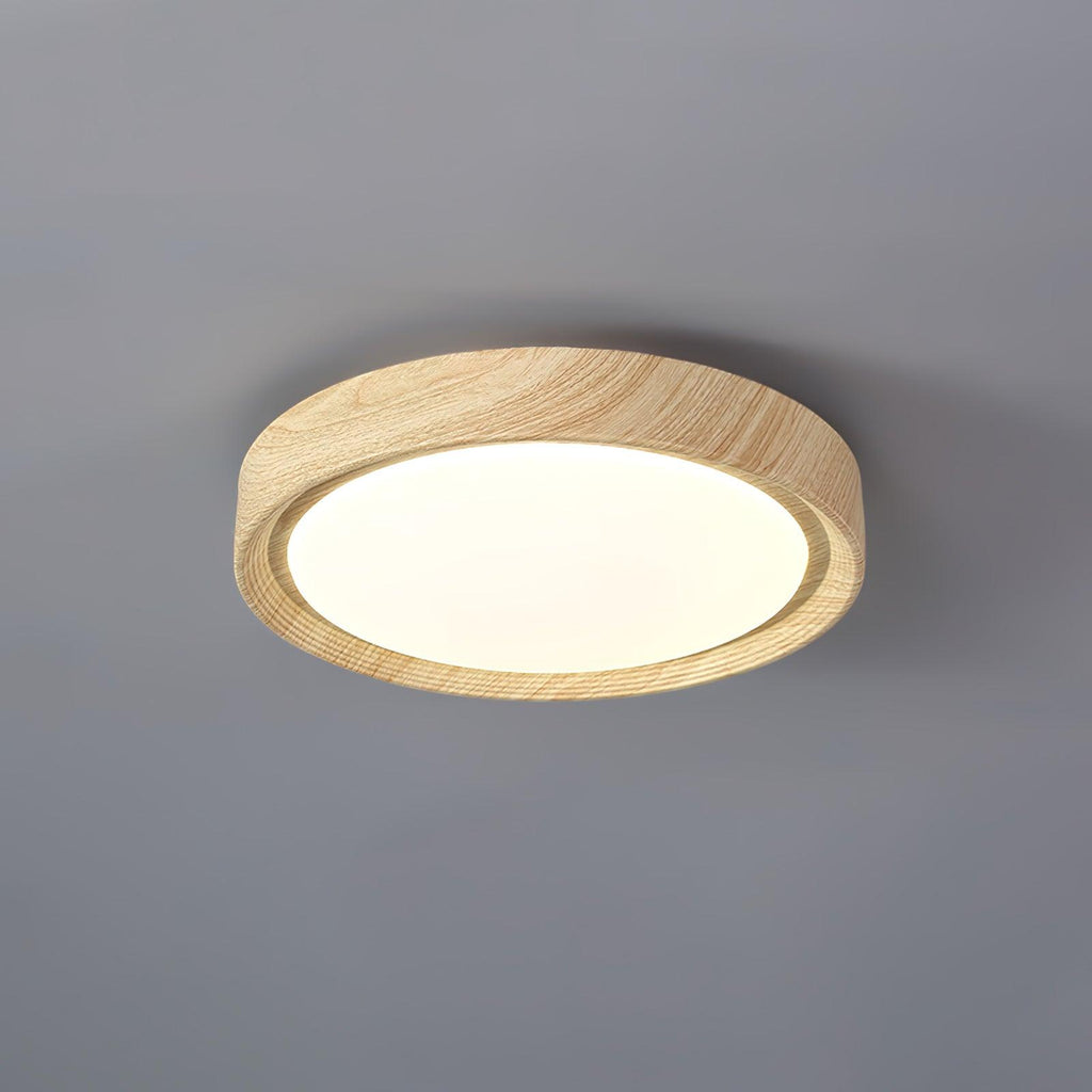 Ardena Nordic Wood Grain Round Ceiling Light for Living Rooms