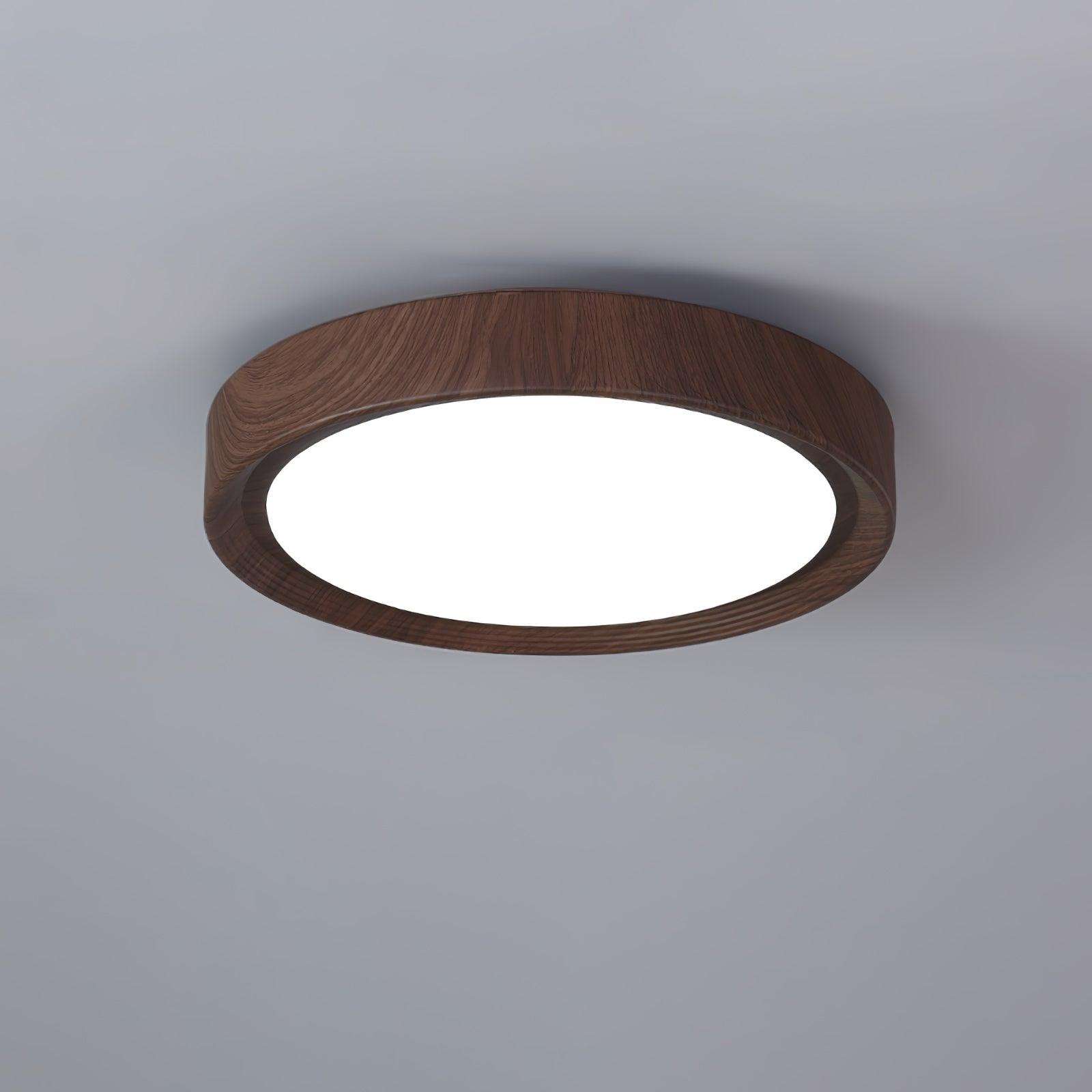 Ardena Nordic Wood Grain Round Ceiling Light for Living Rooms