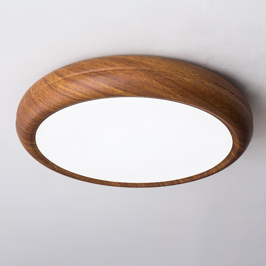 Ardena Nordic Wood Grain Round Ceiling Light for Living Rooms