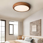 Ardena Nordic Wood Grain Round Ceiling Light for Living Rooms