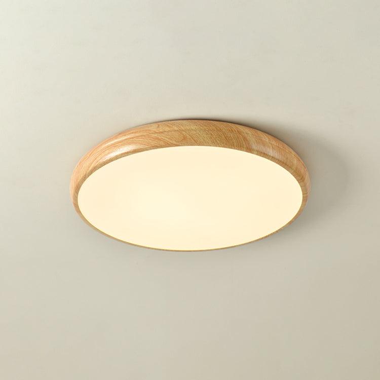 Ardena Nordic Wood Grain Round Ceiling Light for Living Rooms