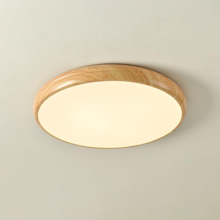 Ardena Nordic Wood Grain Round Ceiling Light for Living Rooms