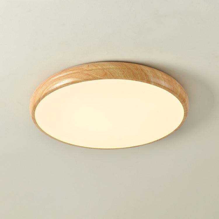 Ardena Nordic Wood Grain Round Ceiling Light for Living Rooms