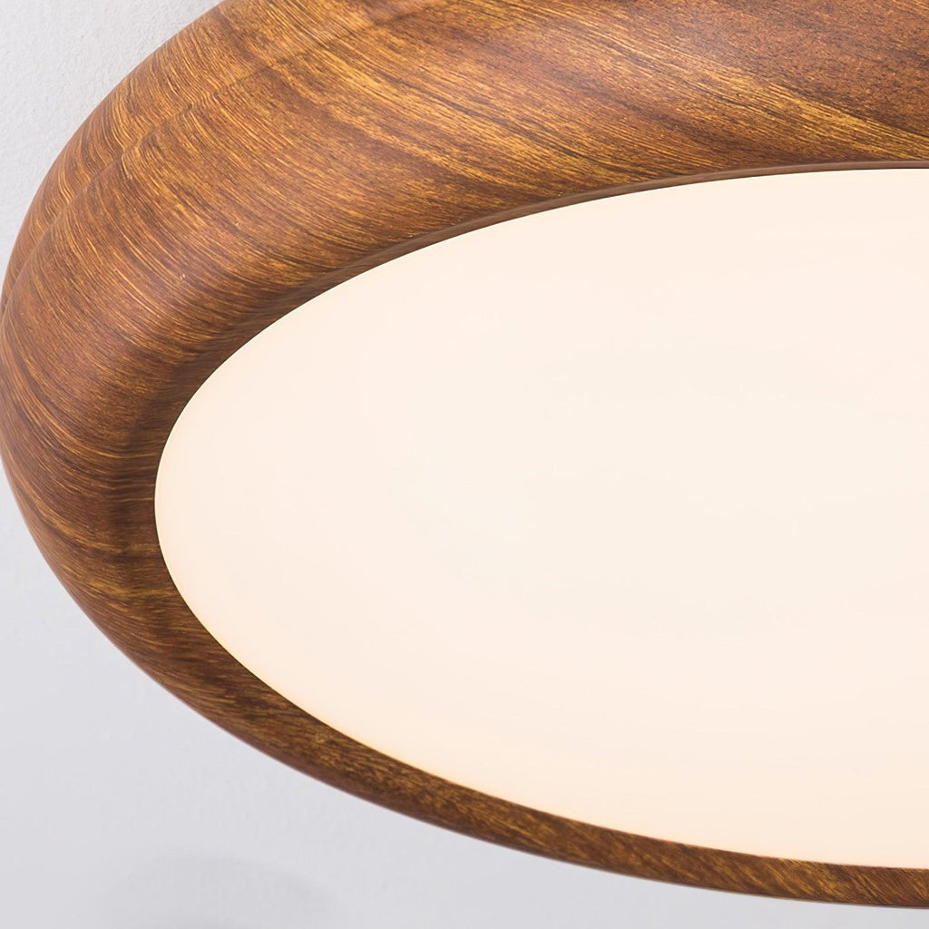 Ardena Nordic Wood Grain Round Ceiling Light for Living Rooms