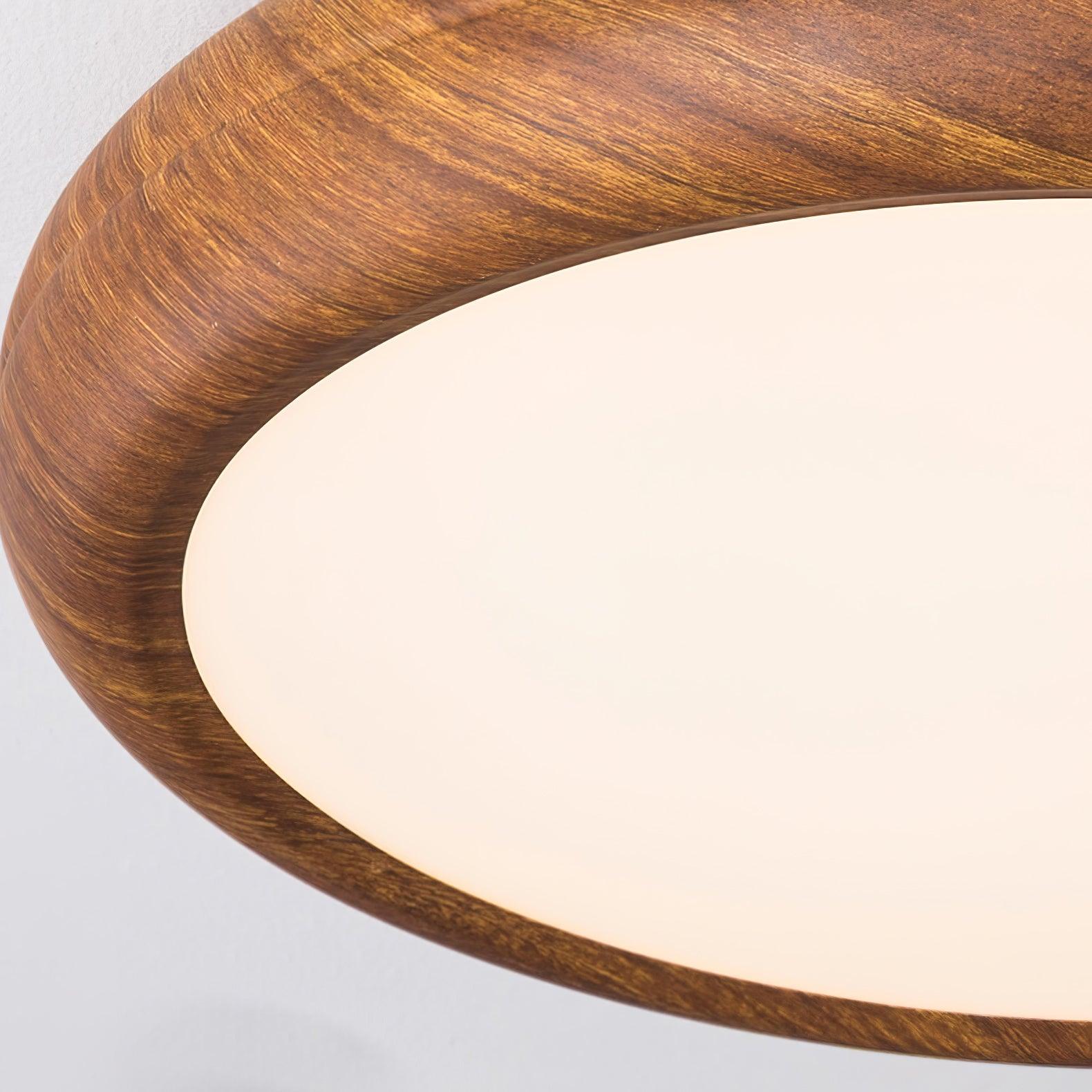 Ardena Nordic Wood Grain Round Ceiling Light for Living Rooms