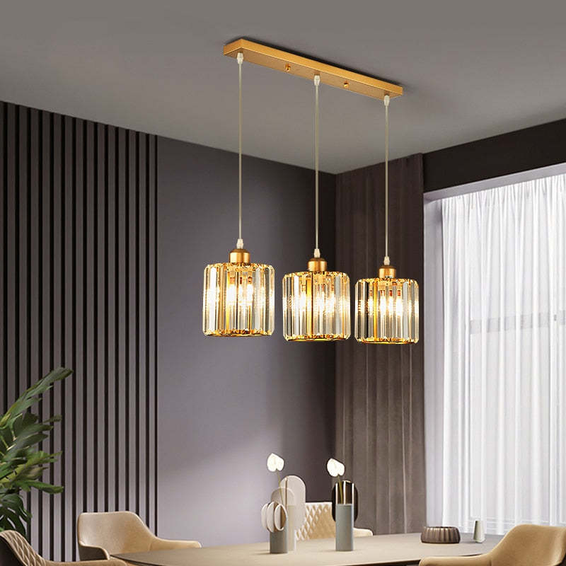 Nyra Cluster Glass Pendant Light In Black And Gold