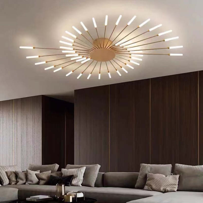AstraSpire Spiral Flush Mount Ceiling Light In Black And Gold