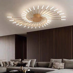 AstraSpire Spiral Flush Mount Ceiling Light In Black And Gold