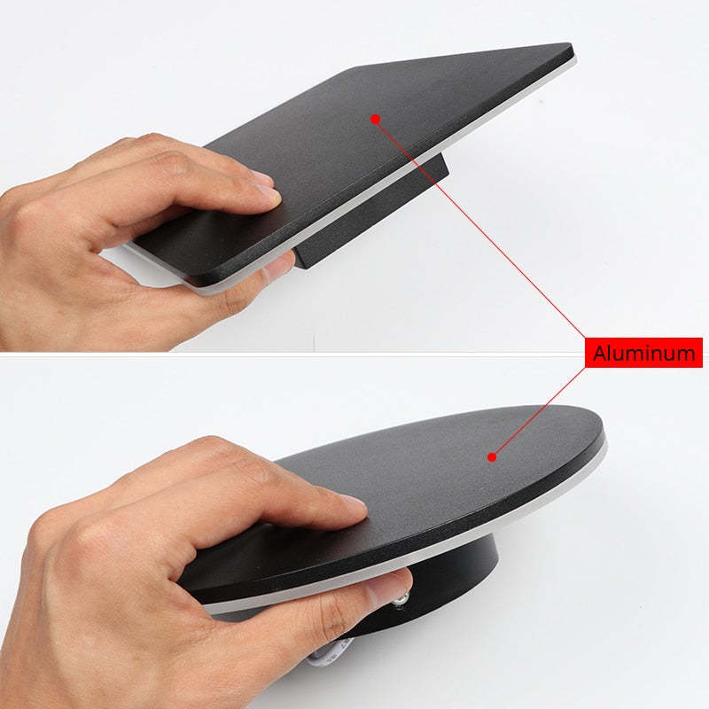 Aeris Outdoor Wall Light Minimalist Round or Square LED in Black and White