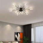 AstraSpire Spiral Flush Mount Ceiling Light In Black And Gold