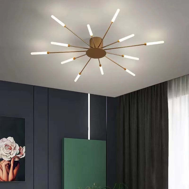 AstraSpire Spiral Flush Mount Ceiling Light In Black And Gold