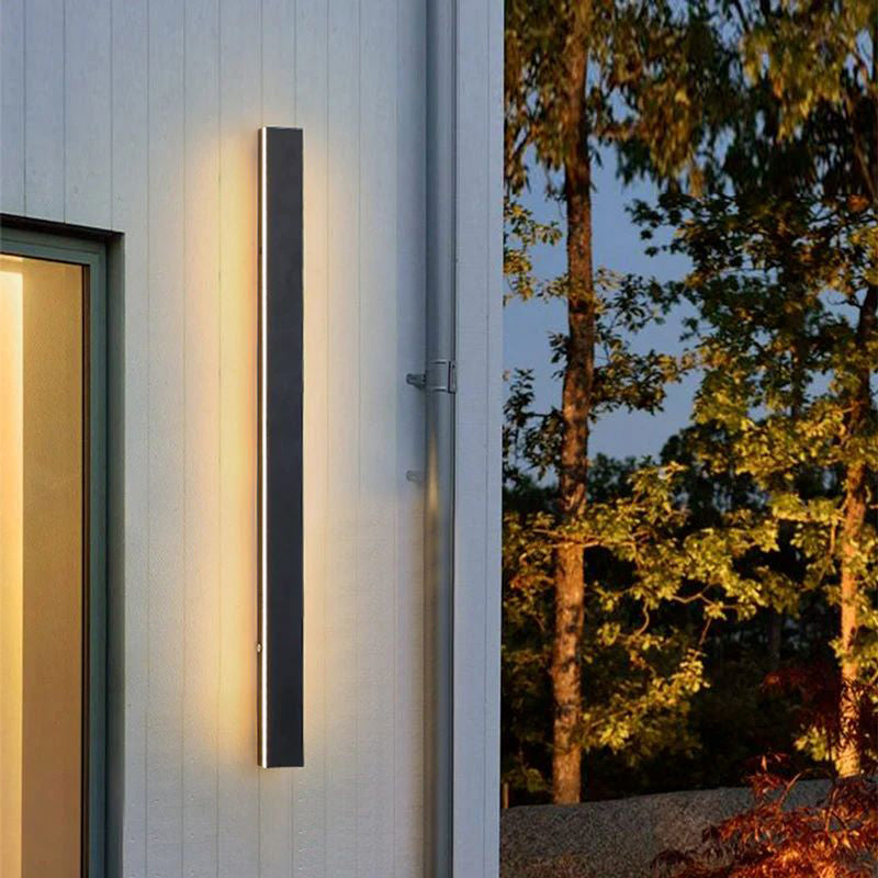 NovaLine Linear LED Outdoor Wall Light In Black With Timeless Design