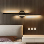 Asterra Nordic Disc and Linear LED Wall Lamp in Black and White