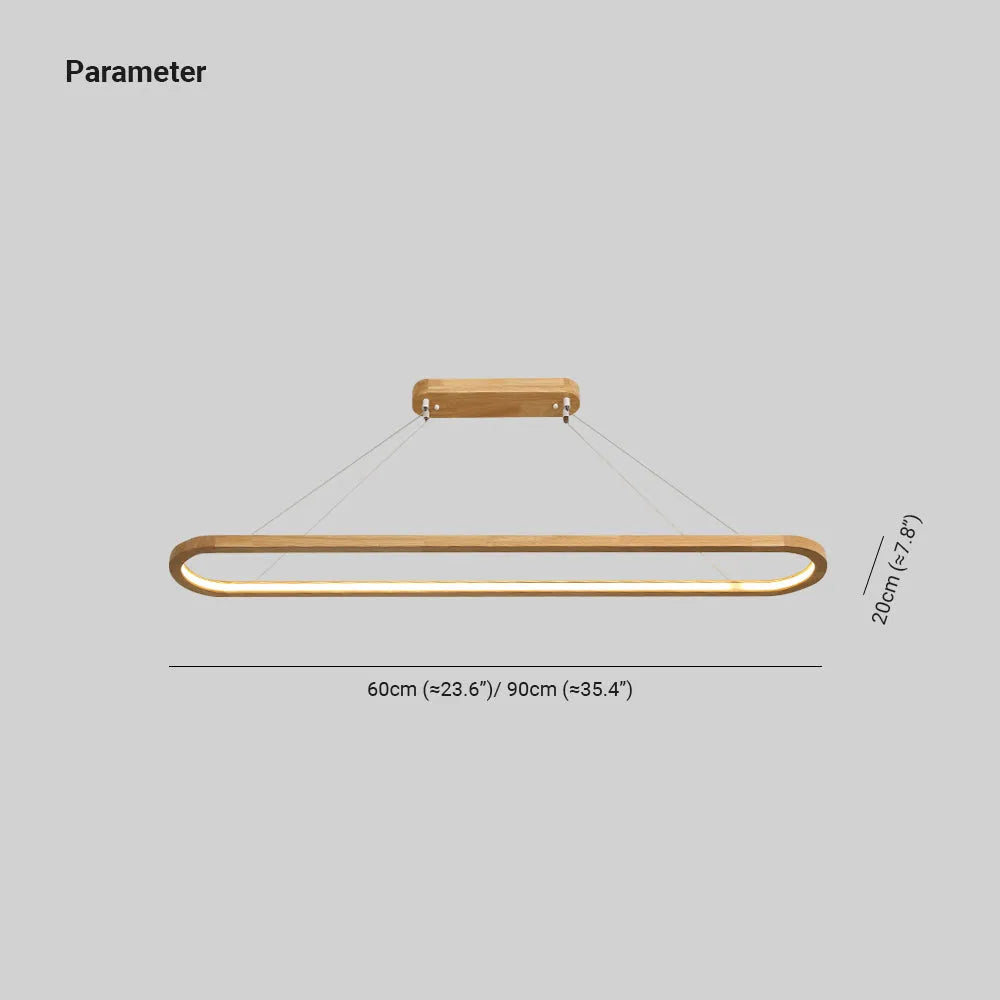 Orion Grove Oval Wood Pendant Light For Dining And Living Rooms