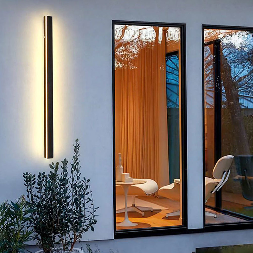 NovaLine Linear LED Outdoor Wall Light In Black With Timeless Design
