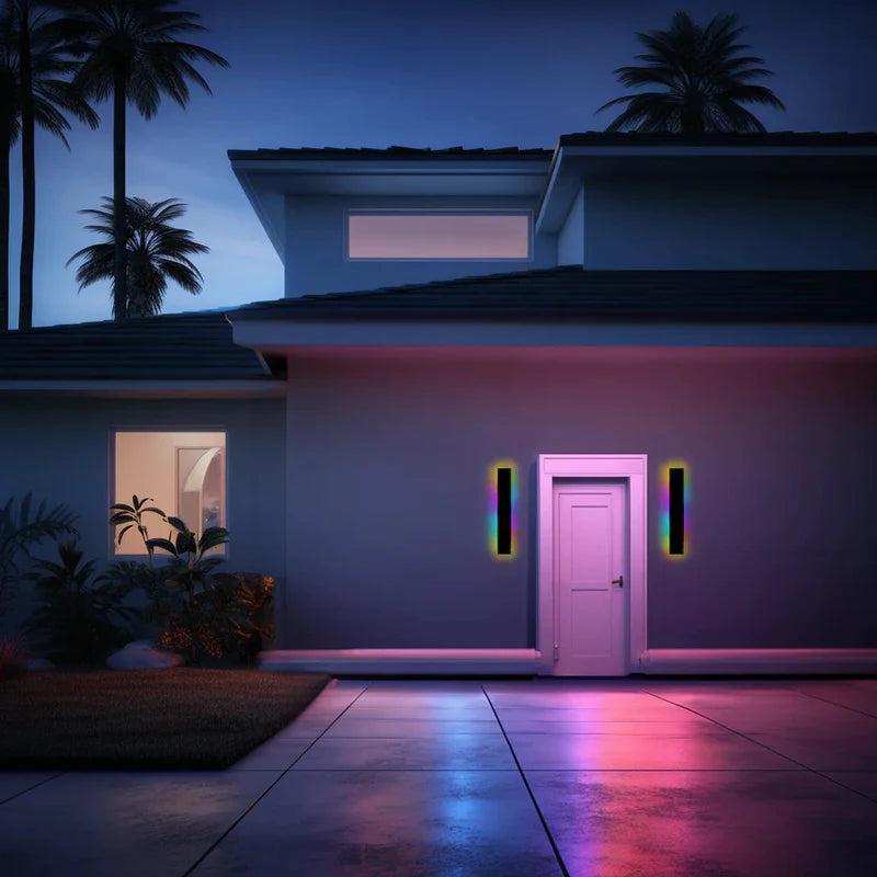 NovaLine Linear LED Outdoor Wall Light In Black With Timeless Design