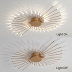 AstraSpire Spiral Flush Mount Ceiling Light In Black And Gold