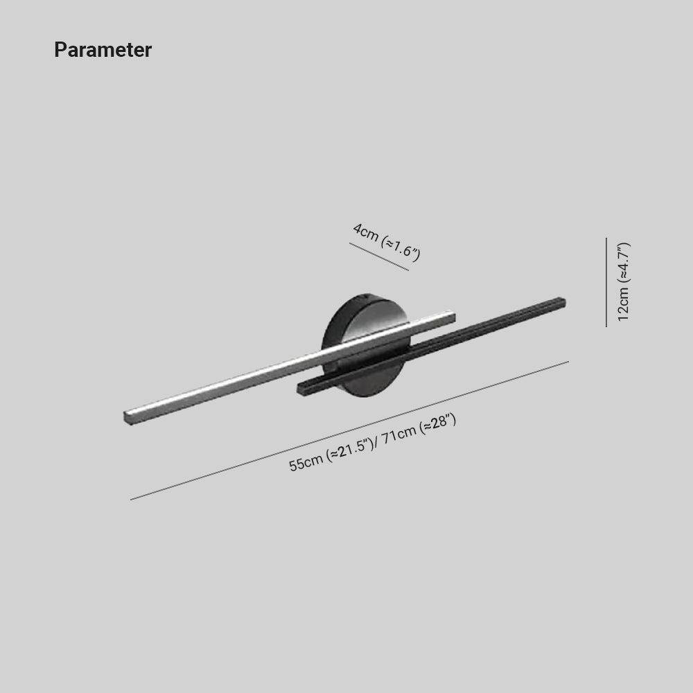Asterra Nordic Disc and Linear LED Wall Lamp in Black and White